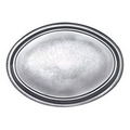 Oval 18/10 Stainless Steel Gadroon Tray with Chase (23"x17")
